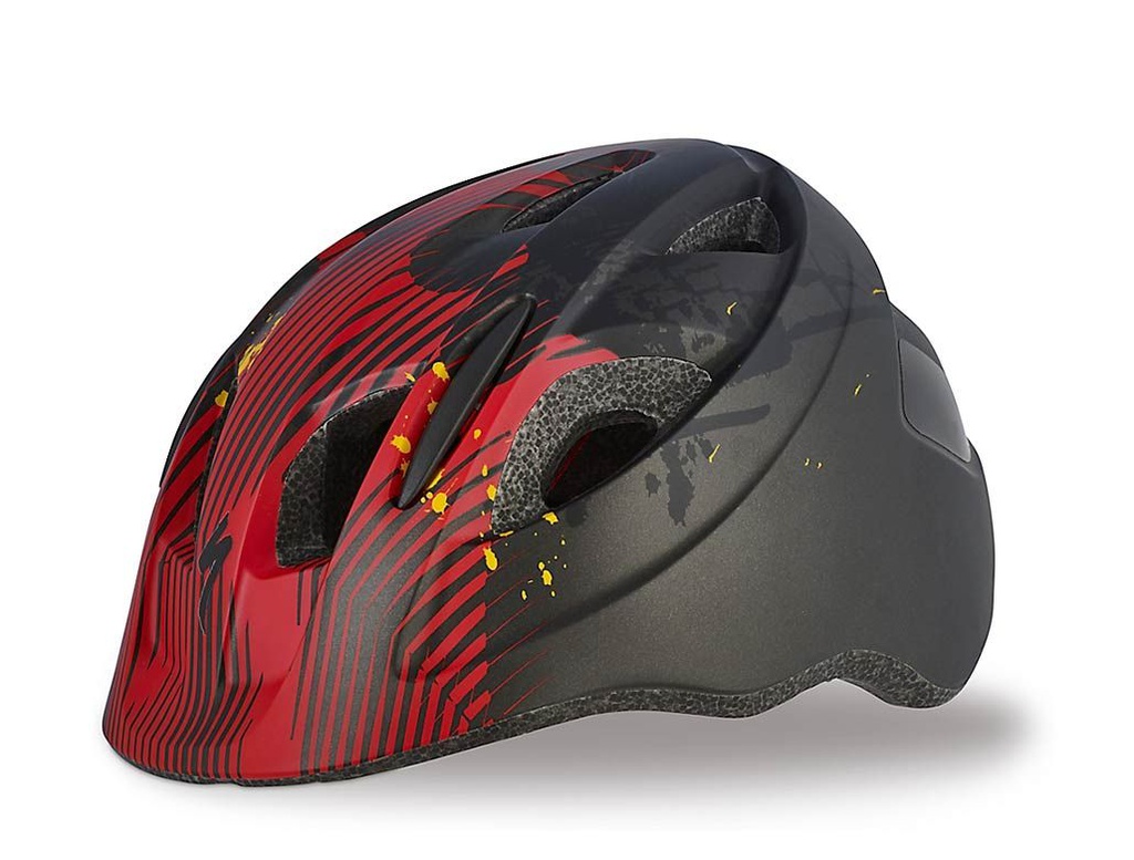 CASCO MIO BEBE' NERO/ROSSO FLAMES TDLR