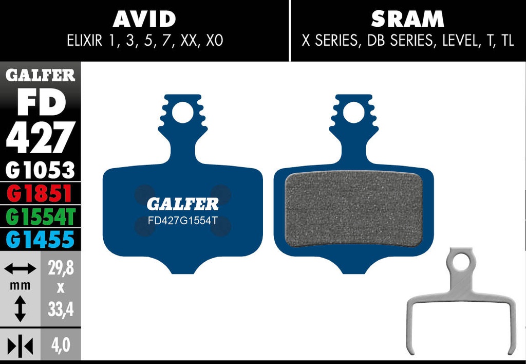 Galfer Bike BIKE ROAD BRAKE PAD AVID ELIXIR - SRAM XX