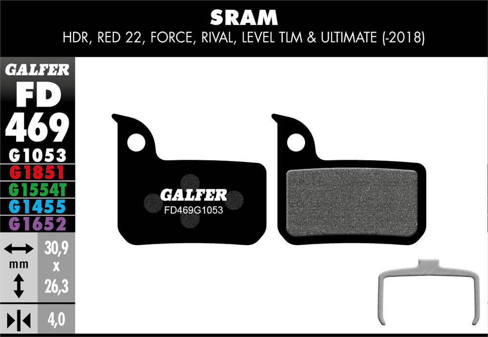 BIKE STANDARD BRAKE PAD SRAM RED 22 - LEVEL